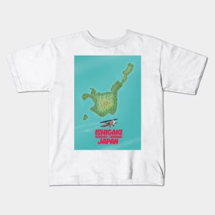 Ishigaki Japan map Kids T-Shirt